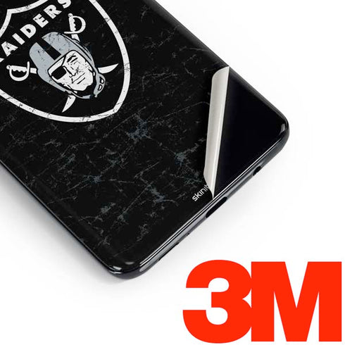 NFL Las Vegas Raiders Distressed Galaxy S10 Plus Skin