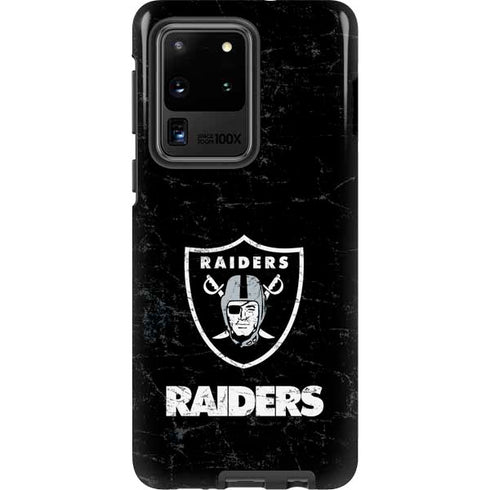NFL Las Vegas Raiders Distressed Galaxy S20 Ultra 5G Pro Case