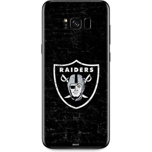 NFL Las Vegas Raiders Distressed Galaxy S8 Skin