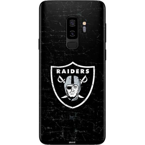NFL Las Vegas Raiders Distressed Galaxy S9 Plus Skin