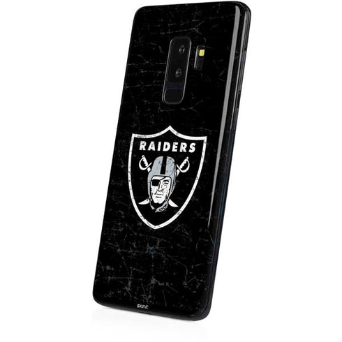 NFL Las Vegas Raiders Distressed Galaxy S9 Plus Skin