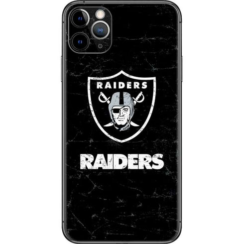 NFL Las Vegas Raiders Distressed iPhone 11 Pro Max Skin