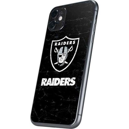 NFL Las Vegas Raiders Distressed iPhone 11 Skin