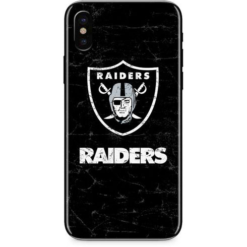 NFL Las Vegas Raiders Distressed iPhone X Skin