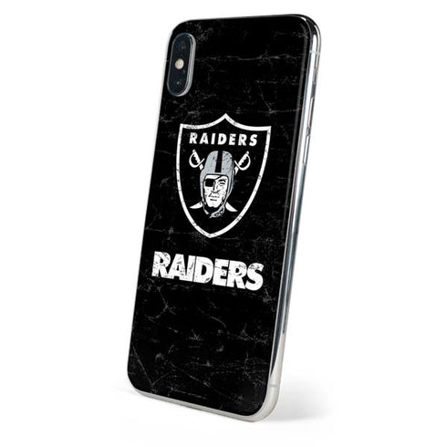 NFL Las Vegas Raiders Distressed iPhone X Skin