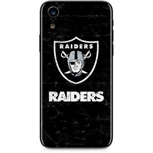 NFL Las Vegas Raiders Distressed iPhone XR Skin