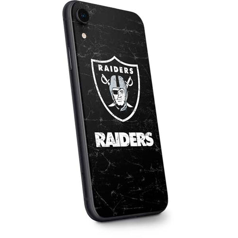 NFL Las Vegas Raiders Distressed iPhone XR Skin