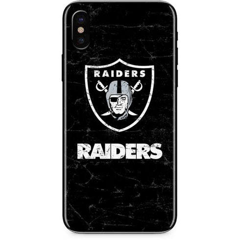 NFL Las Vegas Raiders Distressed iPhone XS Max Skin
