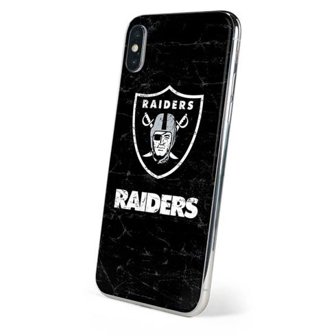 NFL Las Vegas Raiders Distressed iPhone XS Max Skin