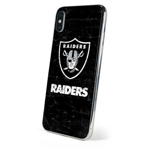 NFL Las Vegas Raiders Distressed iPhone XS Skin
