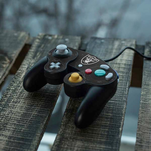 NFL Las Vegas Raiders Distressed Nintendo GameCube Controller Skin