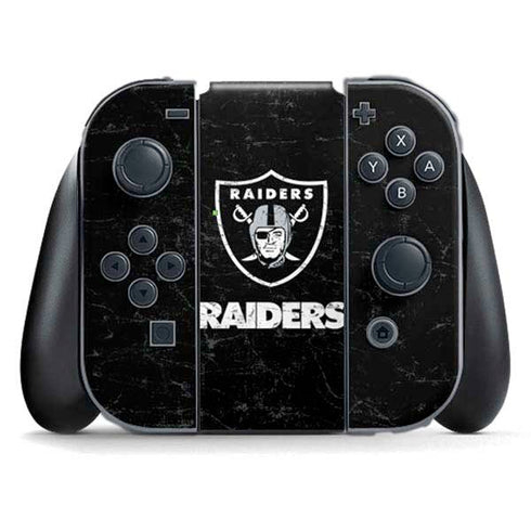 NFL Las Vegas Raiders Distressed Nintendo Skins
