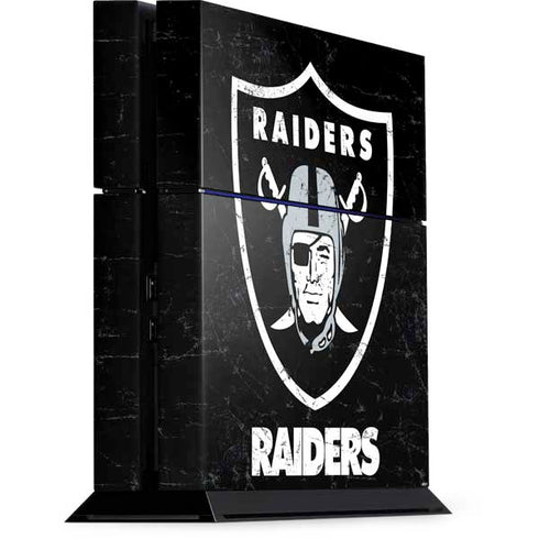 NFL Las Vegas Raiders Distressed PlayStation PS4 Skins