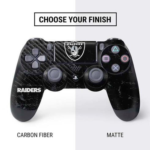 NFL Las Vegas Raiders Distressed PS4 Controller Skin