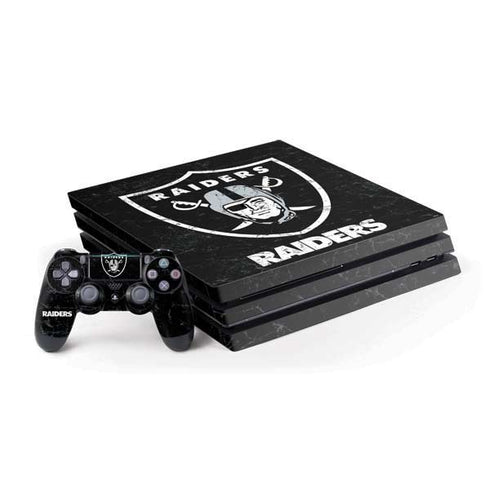 NFL Las Vegas Raiders Distressed PS4 Pro Bundle Skin