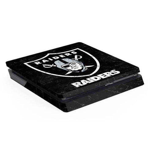 NFL Las Vegas Raiders Distressed PS4 Slim Skin