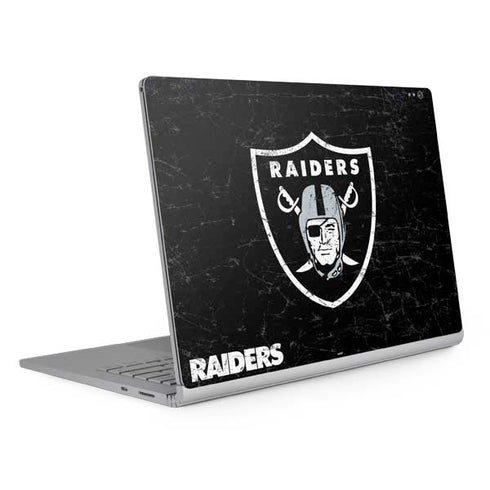 NFL Las Vegas Raiders Distressed Surface Book 2 15in Skin