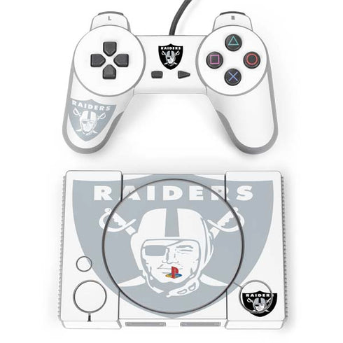 NFL Las Vegas Raiders Double Vision PlayStation Classic Bundle Skin