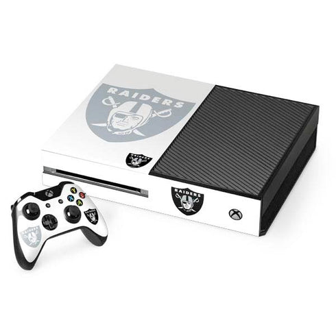 NFL Las Vegas Raiders Double Vision Xbox One Console and Controller Bundle Skin