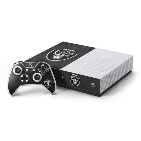 NFL Las Vegas Raiders Team Jersey Xbox One S Console and Controller Bundle Skin