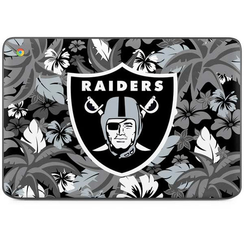 NFL Las Vegas Raiders Tropical Print HP Chromebook Skin