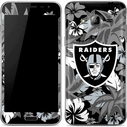 NFL Las Vegas Raiders Tropical Print Galaxy J3 Skin