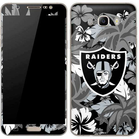 NFL Las Vegas Raiders Tropical Print Galaxy J7 Skin