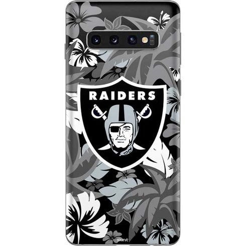 NFL Las Vegas Raiders Tropical Print Galaxy S10 Skin