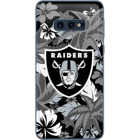 NFL Las Vegas Raiders Tropical Print Galaxy S10e Skin