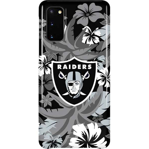 NFL Las Vegas Raiders Tropical Print Galaxy S20 Lite Case