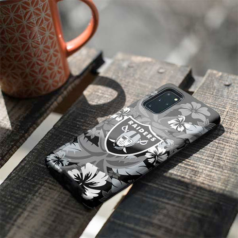NFL Las Vegas Raiders Tropical Print Galaxy S20 Plus Pro Case