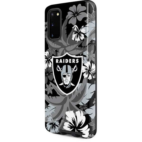NFL Las Vegas Raiders Tropical Print Galaxy S20 Pro Case