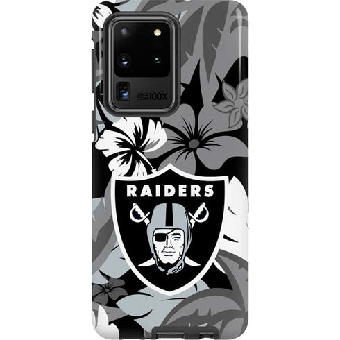 NFL Las Vegas Raiders Tropical Print Galaxy S20 Ultra 5G Pro Case