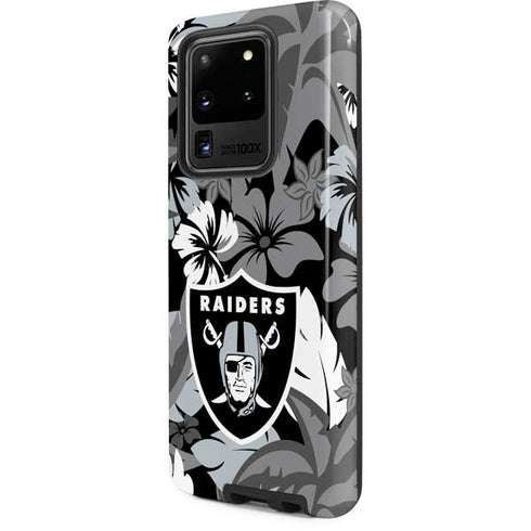 NFL Las Vegas Raiders Tropical Print Galaxy S20 Ultra 5G Pro Case