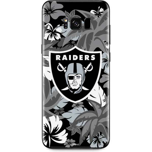 NFL Las Vegas Raiders Tropical Print Galaxy S8 Plus Skin