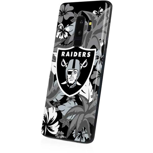NFL Las Vegas Raiders Tropical Print Galaxy S9 Plus Skin