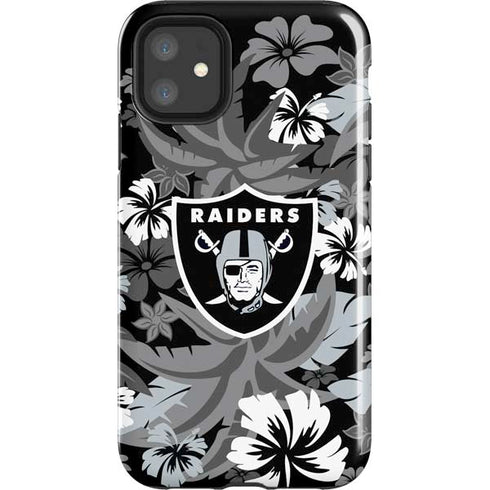 NFL Las Vegas Raiders Tropical Print iPhone 11 Impact Case