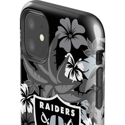 NFL Las Vegas Raiders Tropical Print iPhone 11 Impact Case