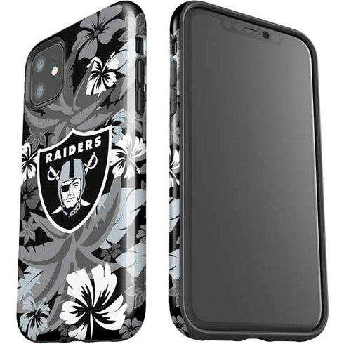 NFL Las Vegas Raiders Tropical Print iPhone 11 Impact Case