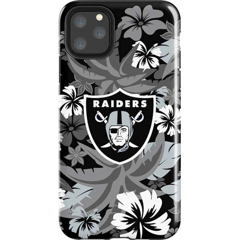NFL Las Vegas Raiders Tropical Print iPhone Cases