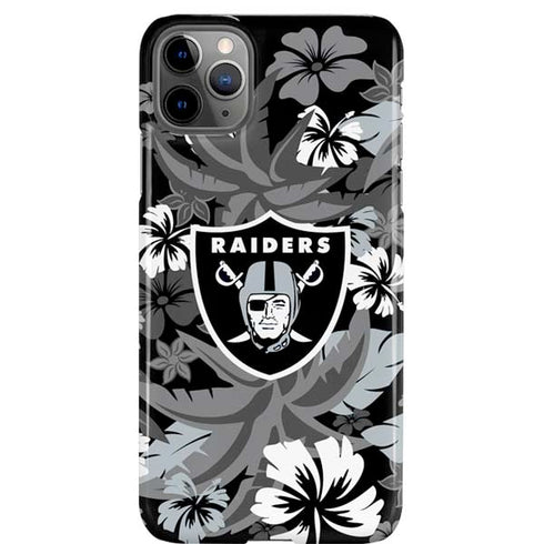 NFL Las Vegas Raiders Tropical Print iPhone Cases
