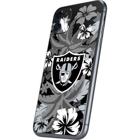 NFL Las Vegas Raiders Tropical Print iPhone 11 Skin