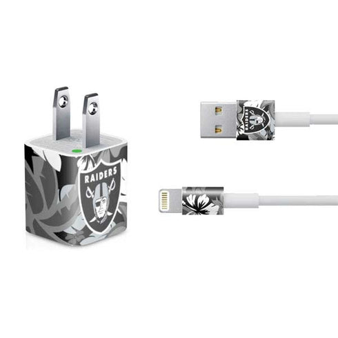NFL Las Vegas Raiders Tropical Print iPhone Charger (5W USB) Skin