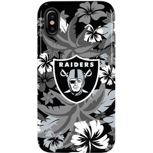 NFL Las Vegas Raiders Tropical Print iPhone X Pro Case