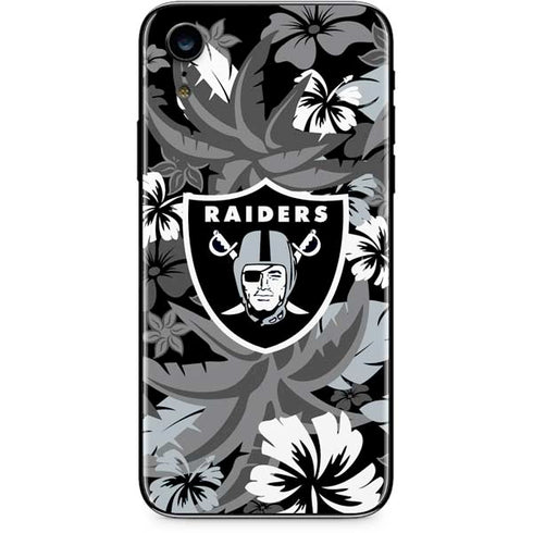 NFL Las Vegas Raiders Tropical Print iPhone XR Skin