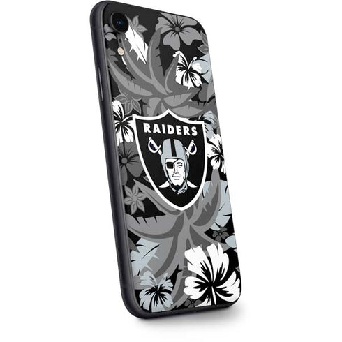 NFL Las Vegas Raiders Tropical Print iPhone XR Skin