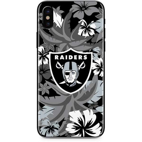 NFL Las Vegas Raiders Tropical Print iPhone XS Max Skin