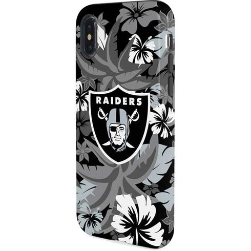 NFL Las Vegas Raiders Tropical Print iPhone XS Pro Case