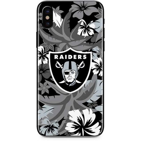 NFL Las Vegas Raiders Tropical Print iPhone XS Skin