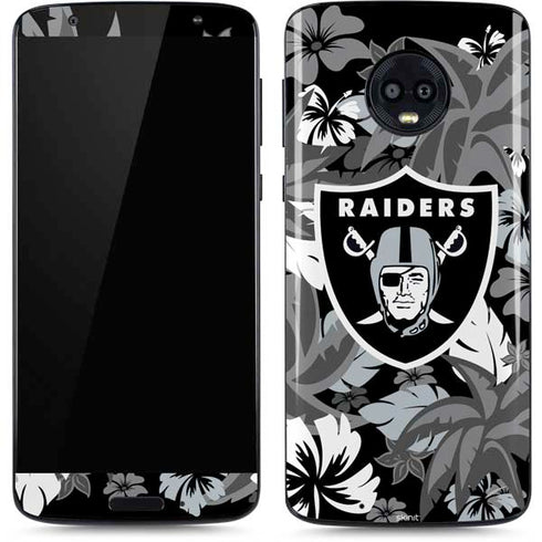 NFL Las Vegas Raiders Tropical Print Moto G6 Skin